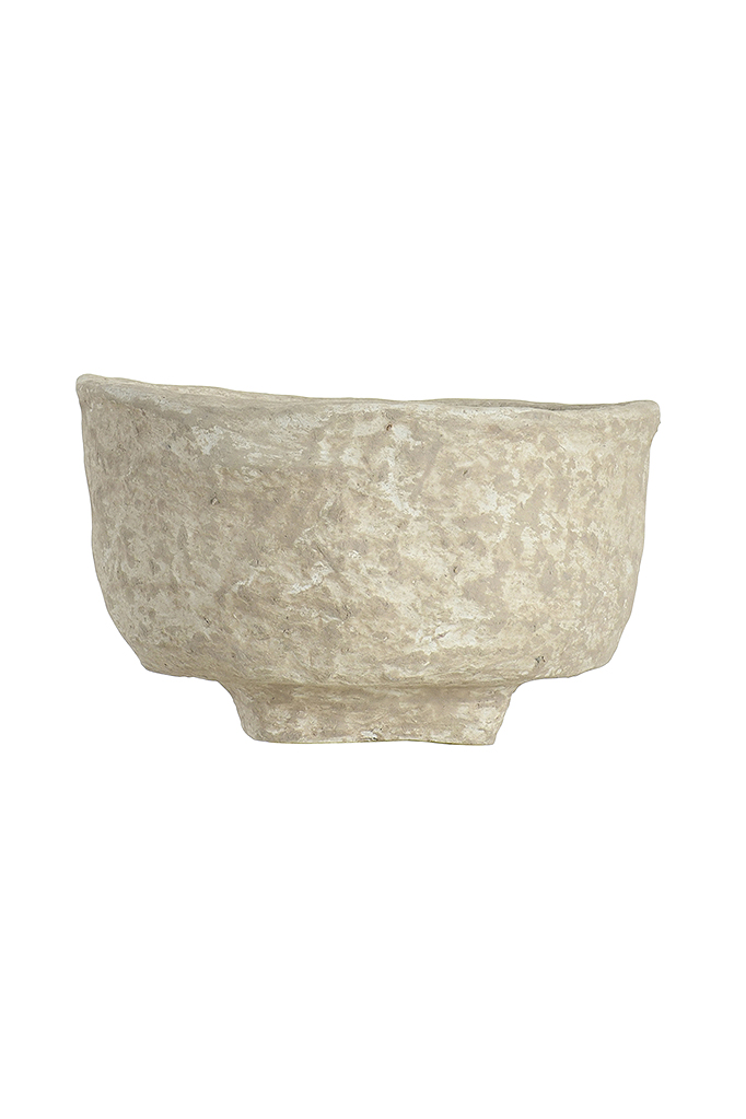 Paper Mache rugged bowl with base