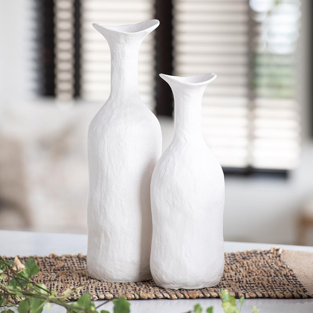Aluminium white flower vase 