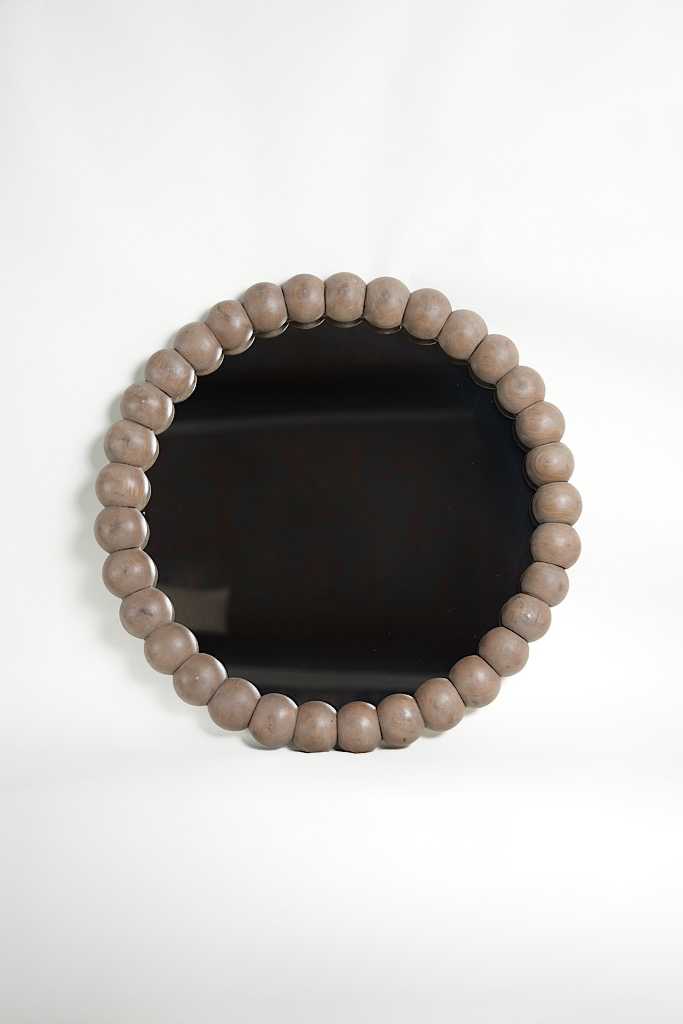 CIRCLE WOODEN BALL FRAMED MIRROR | Maddahhome