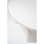 Oval top white coffee table (122X65X40 cm)