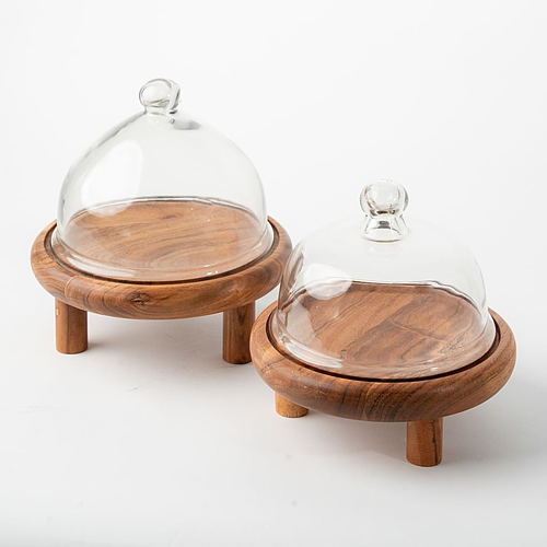 Cake stands with glass cover
